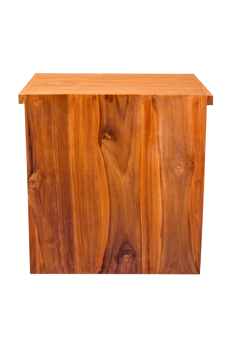 Teak Wood Bedside Table with Drawer for Storage | Night Stand Table for Bedroom | Sofa Side Table | 36 x 41x 41 cm