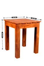 Premium Teak Wood Stool | 38×38×46 cm | Solid Teak Side Stool for Home, Living Room & Bedroom | Durable Wooden Stool for Multipurpose Use - Image 2