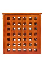 Premium Treated Mahogany Laundry Box – Full Assembled Wooden Clothes Hamper with Ventilated Lattice Design - Image 8