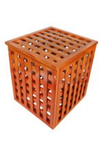 Premium Treated Mahogany Laundry Box – Full Assembled Wooden Clothes Hamper with Ventilated Lattice Design - Image 6
