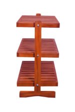 Mini 3-Tier Wooden Shoe Rack | Solid Wood Shoe Organizer for Home | Compact Shoe Stand for Entryway, Bedroom & Balcony | 62 x 29 x 55 cm - Image 3