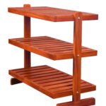 Mini 3-Tier Wooden Shoe Rack | Solid Wood Shoe Organizer for Home | Compact Shoe Stand for Entryway, Bedroom & Balcony | 62 x 29 x 55 cm