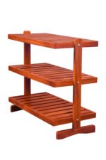 Mini 3-Tier Wooden Shoe Rack | Solid Wood Shoe Organizer for Home | Compact Shoe Stand for Entryway, Bedroom & Balcony | 62 x 29 x 55 cm